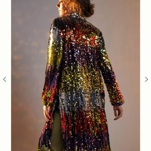 Anthropologie Dulcinea Sequined Duster Jacket BB Dakota